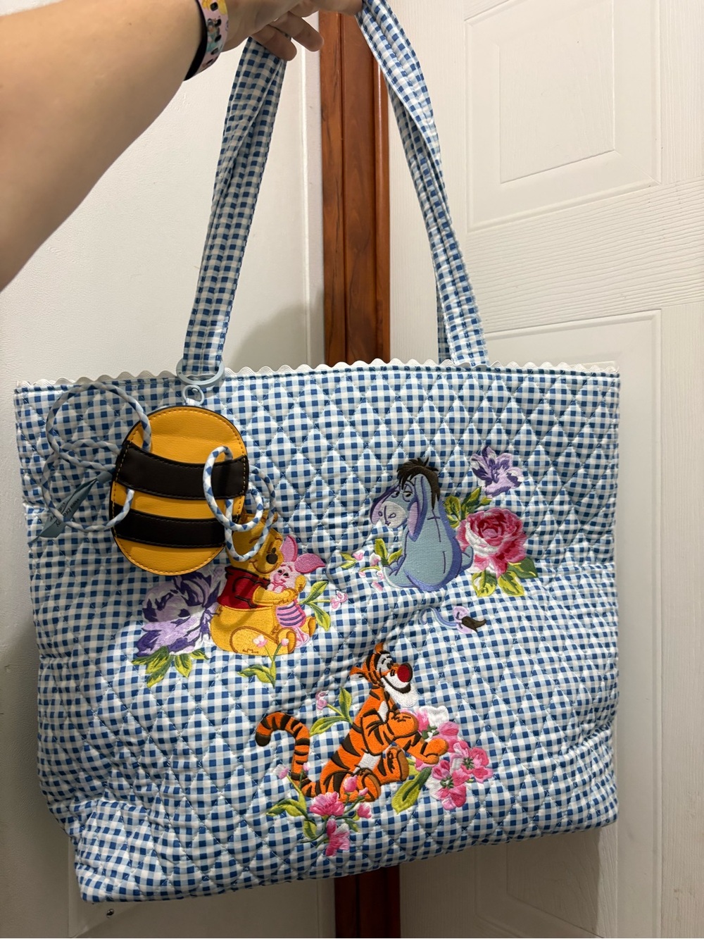 Winnie The Pooh Vera Bradley Large gingham Tote